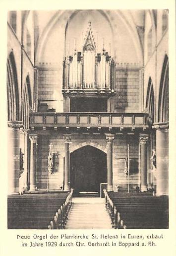 Euren, Breidenfeld-Gerhardt-Orgel von 1874