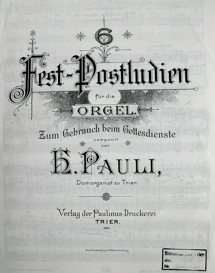 Paulis Orgelheft 'Postludien'